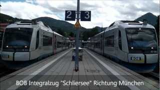 preview picture of video 'Bahnhof Schliersee - BOB Integralzüge'