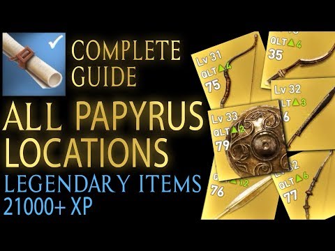 Assassin's Creed: Origins - All 25 Papyrus locations (Legendary items + 21k XP)
