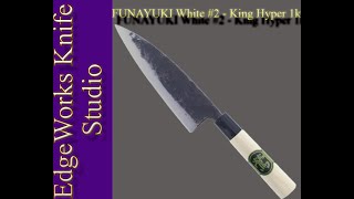 Magnacut Meglio edge update - Funayuki Sharpening with King Hyper 1k - Handheld Carbide Sharpeners