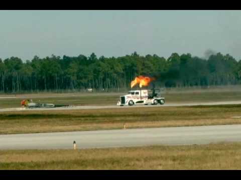 2009 Blue Angels Homecoming Airshow - Shockwave Jet Truck vs. Joe Fagundes & the SNJ Texan