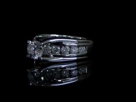 1.25 CT T.W. SI1 E ROUND SHAPE DIAMOND 14K WHITE GOLD WEDDING RING