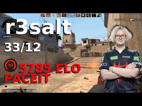 r3salt Highlights ONLY🔥 (33/12) - FACEIT LVL 10 - CSGO POV Highlights