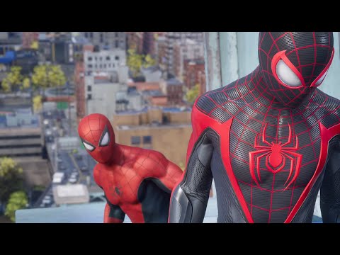 Miles and Peter First encounter with Kraven spider-Man 2 ULTIMATE difficulty