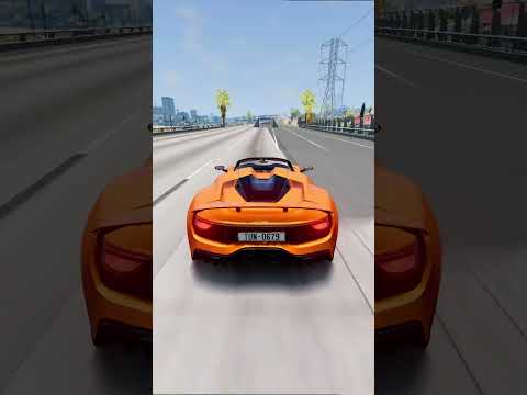 Brake Test: Facing the Shredder for Those Who Can't Stop in Time! 🚗💥 #beamngdrive #simulator #shorts