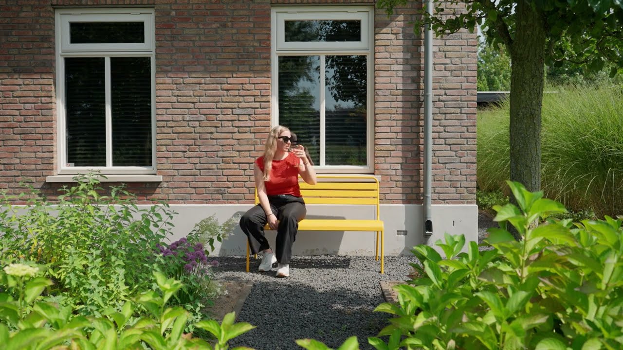 MaximaVida metalen tuinbank Max 120 cm roestbruin