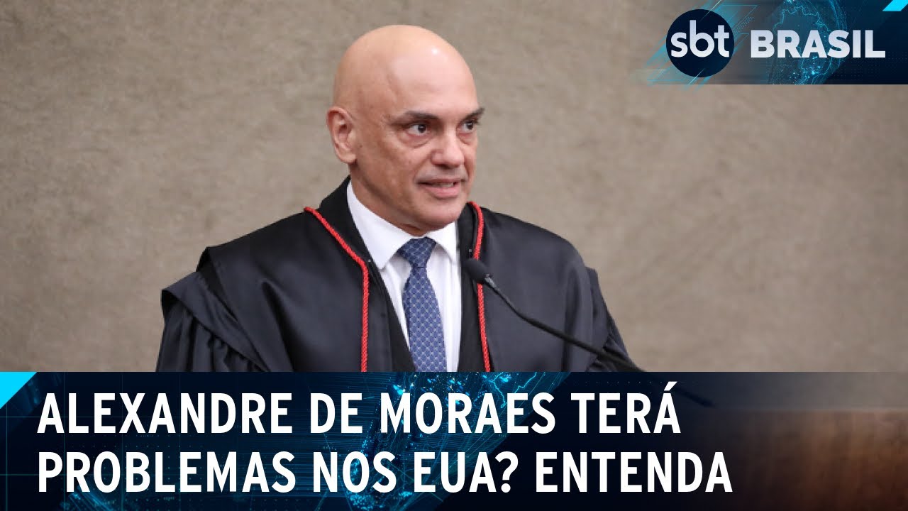 Após sofrer processo e bloquear o Rumble, Moraes critica big techs | SBT Brasil (24/02/25)
