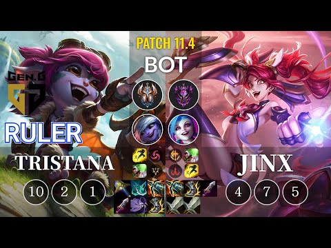 GEN Ruler Tristana vs Jinx Bot - KR Patch 11.4