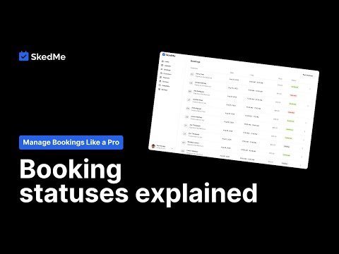 2.3 Booking statuses explained