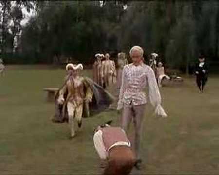 Scaramouche (1952), primeros duelos del filme protagonizados por el marqués de Maynes