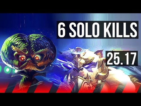 HEIMERDINGER vs VOLIBEAR (TOP) | 6 solo kills, Legendary | KR Master | 25.17
