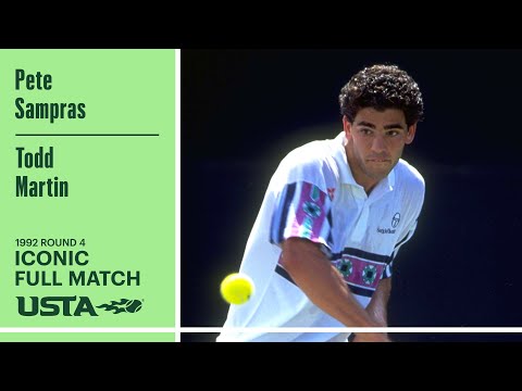 Pete Sampras vs. Todd Martin Iconic Full Match | 1992 US Open Round 4