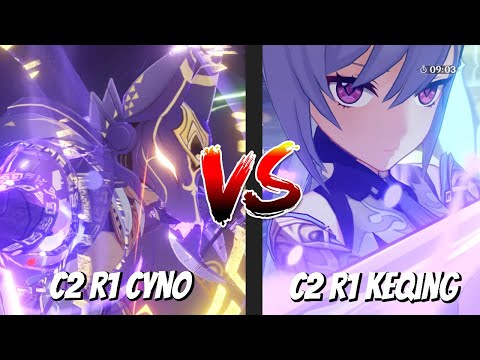 CYNO VS KEQING AGGRAVATE Side by Side! Spyral Abyss Floor 12-1 Second half Gameplay