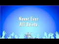 Never Ever - All Saints (Karaoke Version)