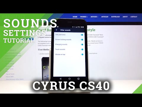 How to Turn On Touch Sounds in Cyrus CS40 - Manage System Sounds