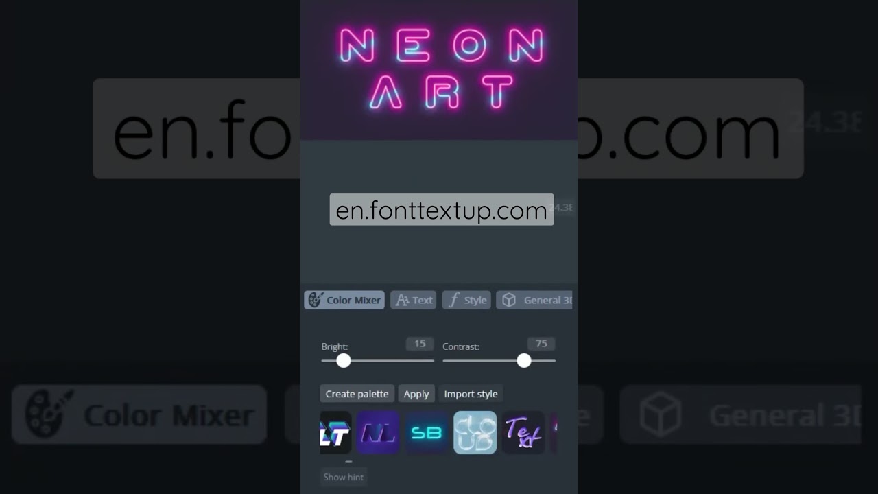 Text effect generator 3d and neon font style maker