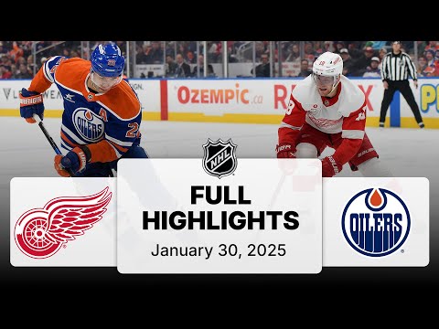 NHL Highlights | Red Wings vs. Oilers - January 30, 2025