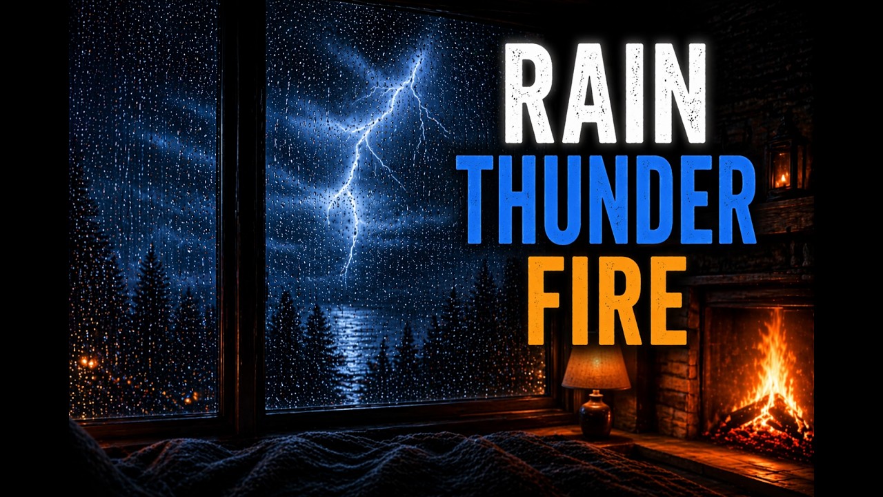 Fireplace Rain Thunder Sleep Sounds