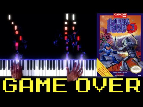 Mega Man 3 (NES) - Game Over - Piano|Synthesia