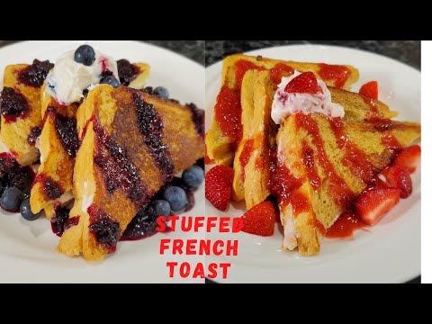 Stuffed French Toast | TWO WAYS | Strawberry Mascarpone AND Blueberry Cream Cheese