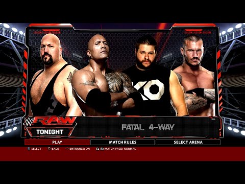 WWE 2K16 PS3 - The Rock VS Kevin Owens VS Big Show VS Randy Orton - Fatal 4-Way [2K][mClassic]