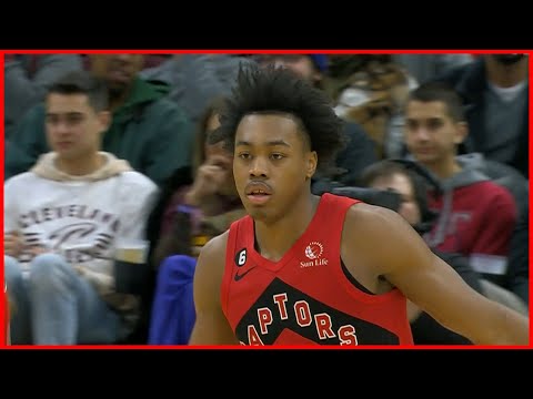 Scottie Barnes makes the Dirk Nowitzki Fade Away Shot - Raptors vs Cavs