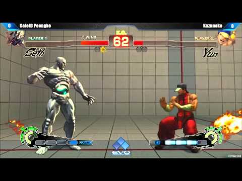 SSF4 AE EVO 2013 SEMIFINALS CafeID Poongko (SETH) vs kazunoko (YUN)