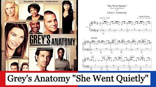 GREY&#39;S ANATOMY - SHE WENT QUIETLY - (PIANO ACCOMPANIMENT)