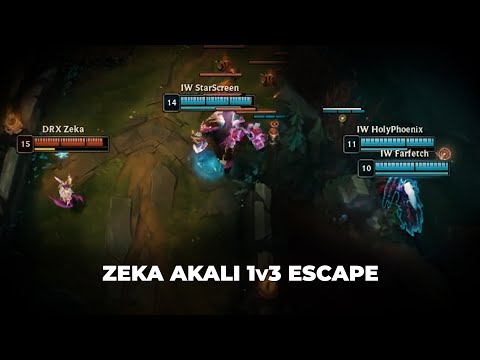 Zeka Akali 1v3 Escape | DRX Zeka