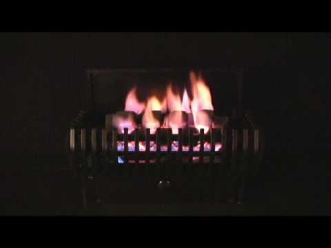 Chillbuster Fireplace Set with Vent-Free CoalFire Classic Style Basket Video