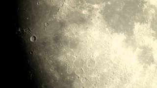 preview picture of video 'Moon (Księżyc) [03.01.2012] (Kędzierzyn-Koźle) FULL HD Sky-Watcher DOBSON 14'