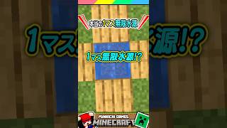 今度こそ本当の１マス無限水源 #マイクラ #マインクラフト #Minecraft