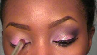 Pink and purple glitter MAKEUP TUTORIAL