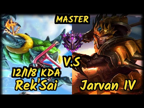 FKL Sirt (REK'SAI) vs JARVAN IV - 12/1/8 KDA JUNGLE GAMEPLAY - BR Ranked MASTER