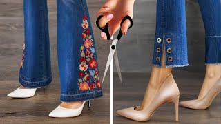 DIY Calça Jeans: Transforme Barras com Costura Fácil Criativa e Artesanato Customização