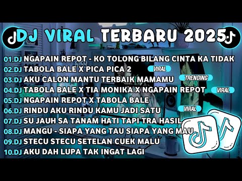 DJ TIKTOK TERBARU 2025🎵DJ NGAPAIN REPOT-KO TOLONG BILANG CINTA KA TIDAK🎵DJ TABOLA BALE X PICA PICA 2
