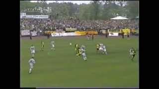 preview picture of video 'FSV Hoyerswerda gg. Dynamo Dresden Heimspiel in Eisenhüttenstadt 2002'