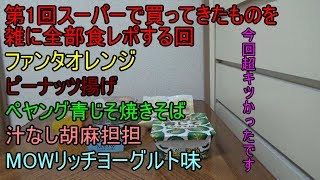 第1回スーパーで買ってきたものを雑に全部食レポする回