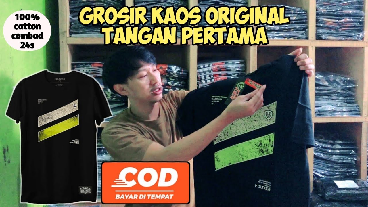REVIEW KAOS ORIGINAL CATTON COMBAD 24s | SUPPLIER BAJU TANGAN PERTAMA | BISA COD