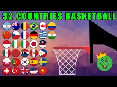 Basketball Marble Race with 32 Countries #14