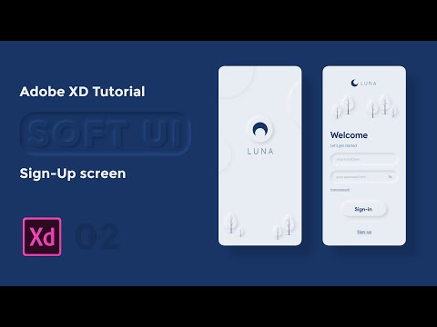 Soft UI Sign-up Screen [UI Design & Prototype] - Adobe XD Tutorial pt.2 [2020]