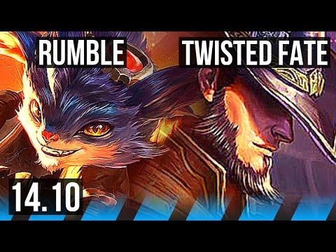 RUMBLE vs TWISTED FATE (MID) | 6/1/7, 900+ games | KR Master | 14.10