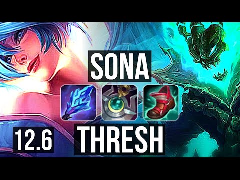 SONA & Ez vs THRESH & Xayah (SUP) | 1/0/20, 500+ games | EUW Master | 12.6