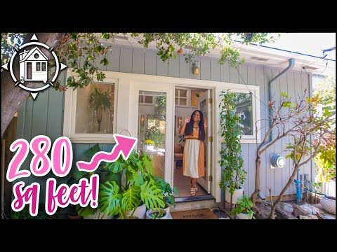 Her TINY HOUSE is the size of a garage, & it's really cute!