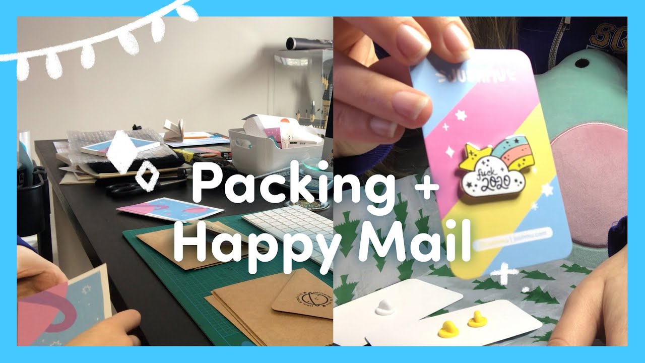 Packing Orders & Patreon + Happy Mail Unboxing ✿ Studio Vlog