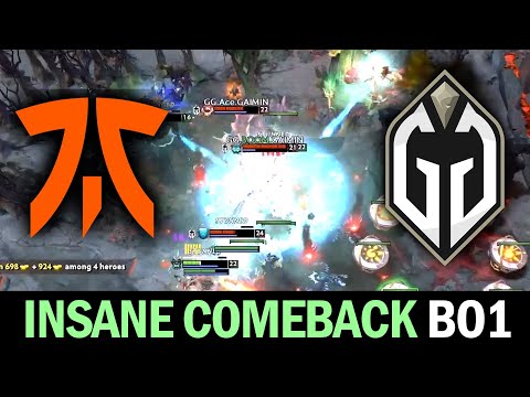 FNATIC vs GG - Insane Comeback! Brutal BO1 the International 2022