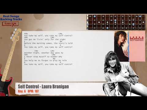 🎻 Self Control - Laura Branigan Bass Backing Track with chords and lyrics