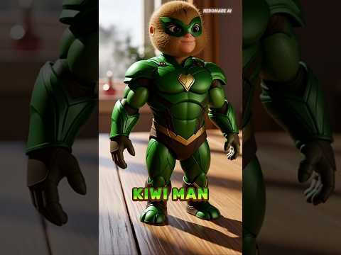The Kiwi Hero is Born 🥝💚 | HEROMADE AI #shorts #animation #marvel #ai