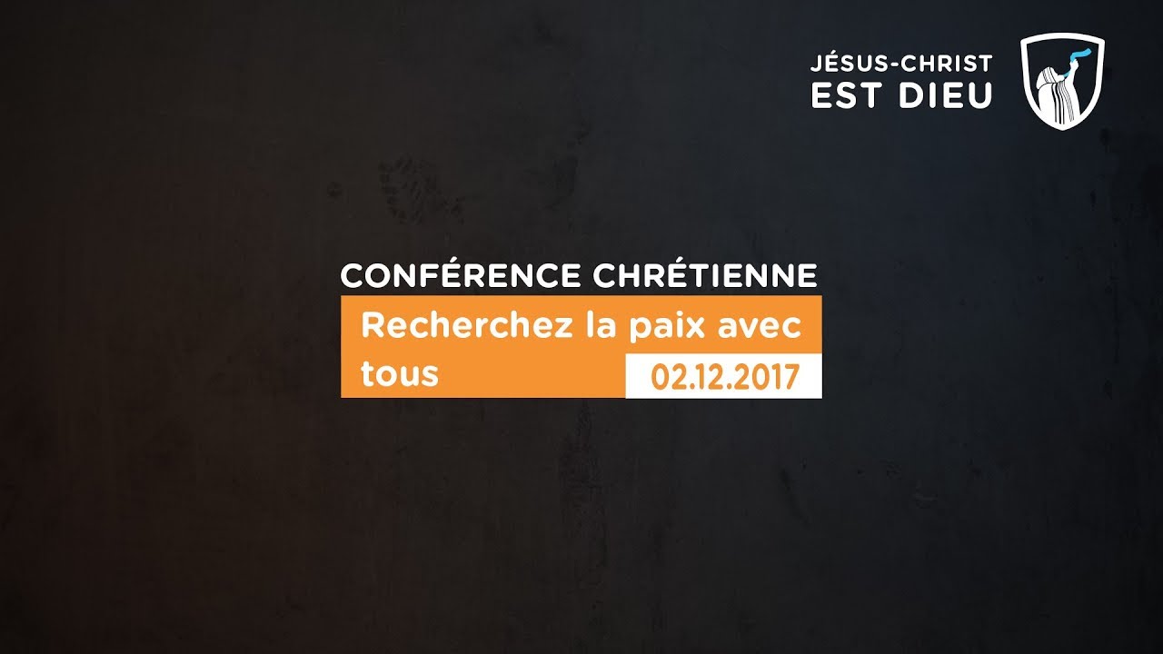 Thumbnail of video: Recherchez la paix avec tous - Evry