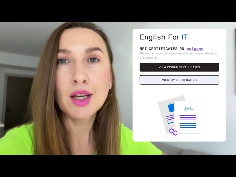 Get your blockchain-verified certificate after completing English For IT courses!