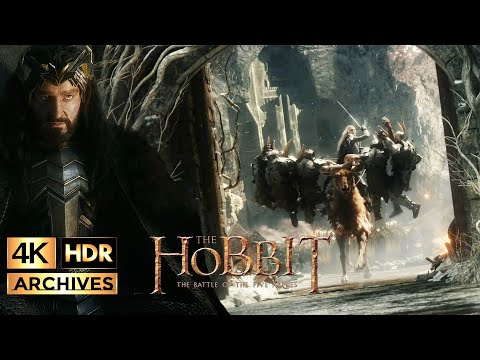The Battle of the Five Armies |4K-HDR| Thranduil vs Orcs & Thorin’s Madness (2014)
